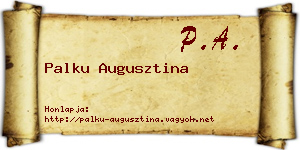 Palku Augusztina névjegykártya